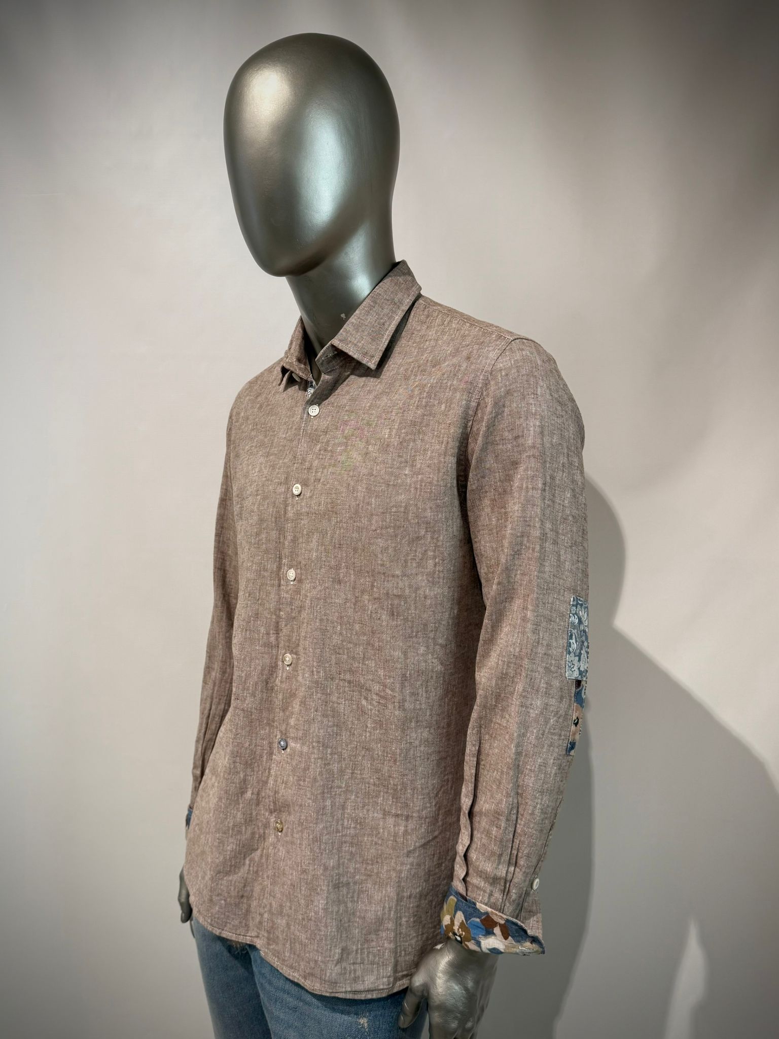 S6-HOLE Camicia Lino Var.0519 Moro Man