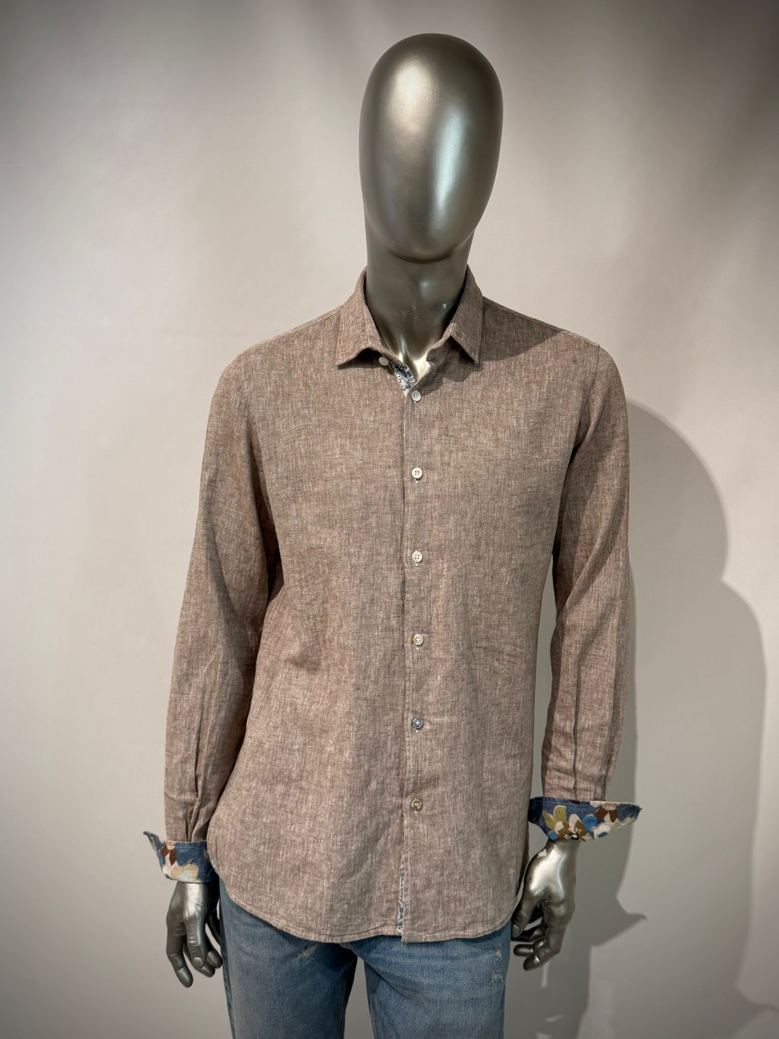 S6-HOLE Camicia Lino Var.0519 Moro Man