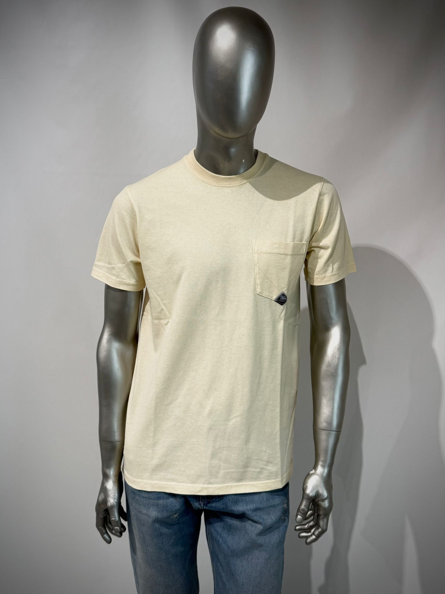 US6- T-Shirt Pocket Jersey Light Yellow Man