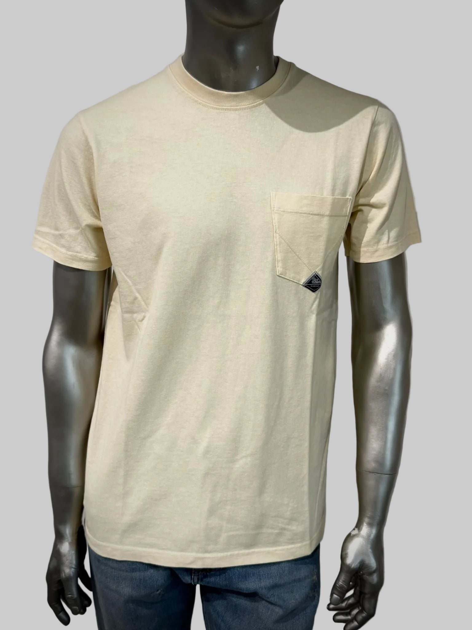 US6- T-Shirt Pocket Jersey Light Yellow Man