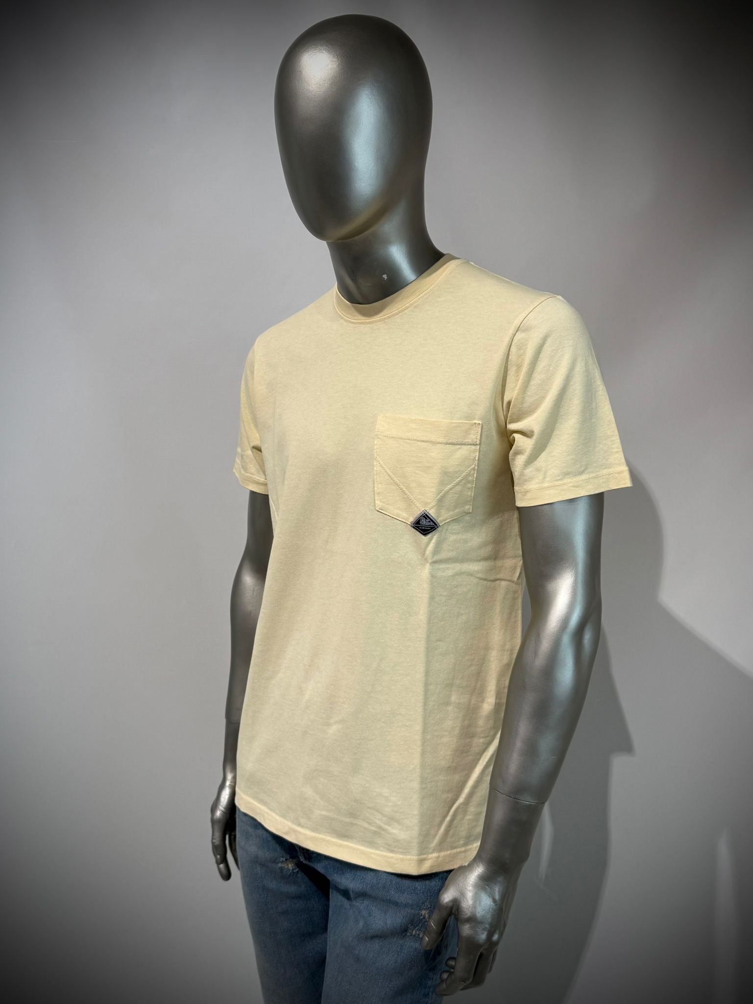US6- T-Shirt Pocket Jersey Light Yellow Man