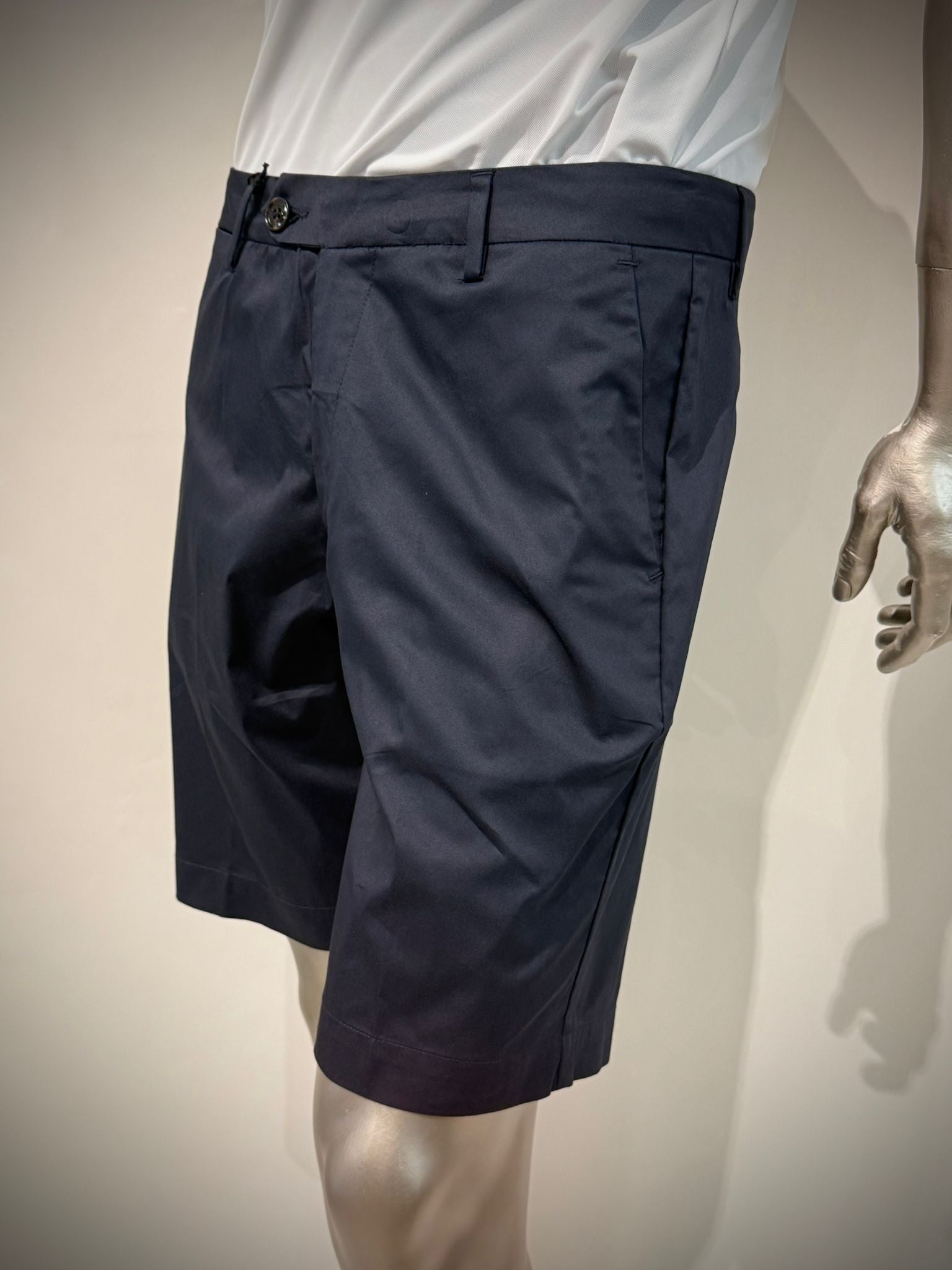 S6-2004 BERMUDA SUPIMA Cotton Stretch Blue Man