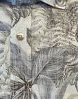 S6-661 Camicia Fantasia Fiori Blu/Grey Man