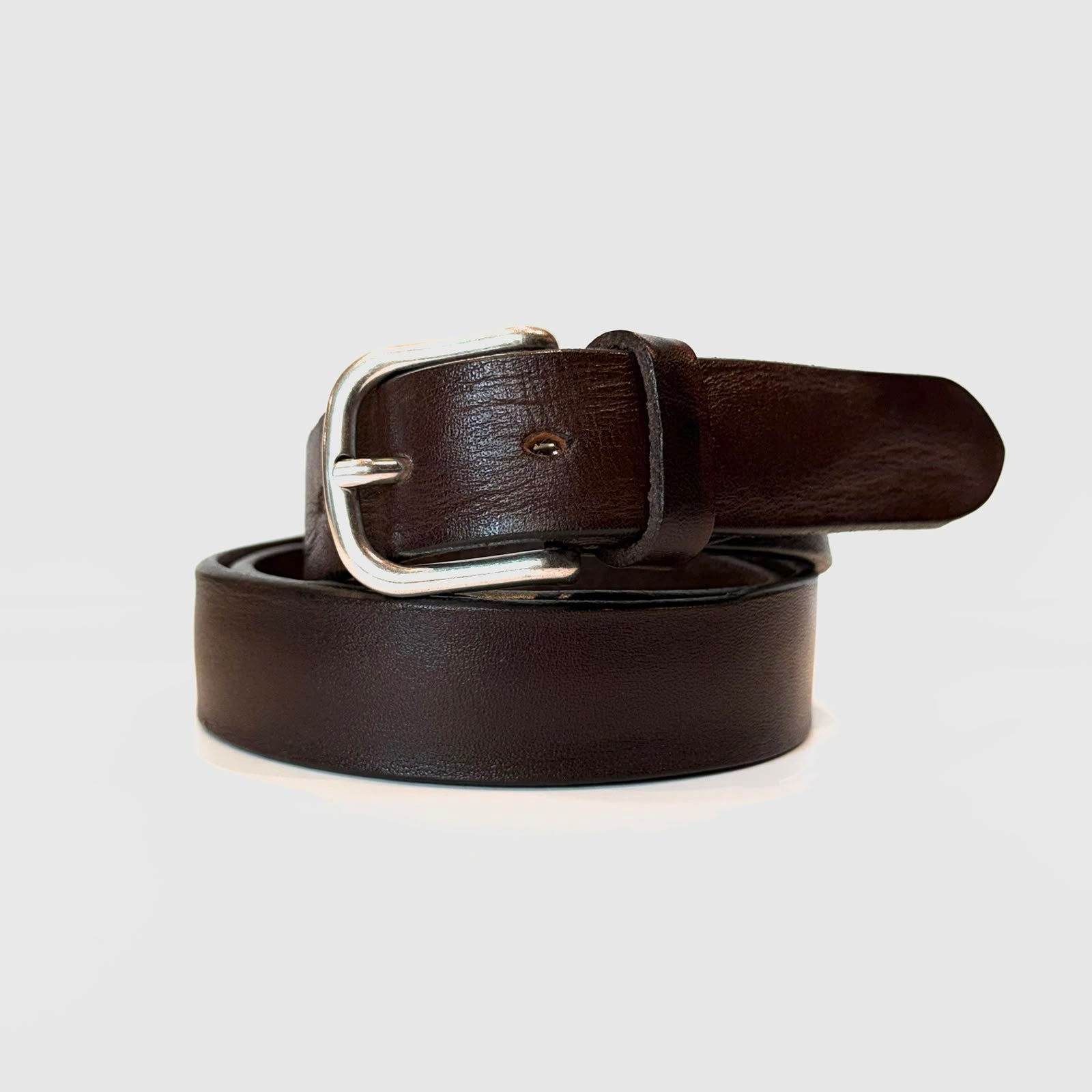 697/30 Cintura In Pelle Vintage Moro