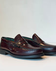 W6-Mocassino College Polished Burgundy Man