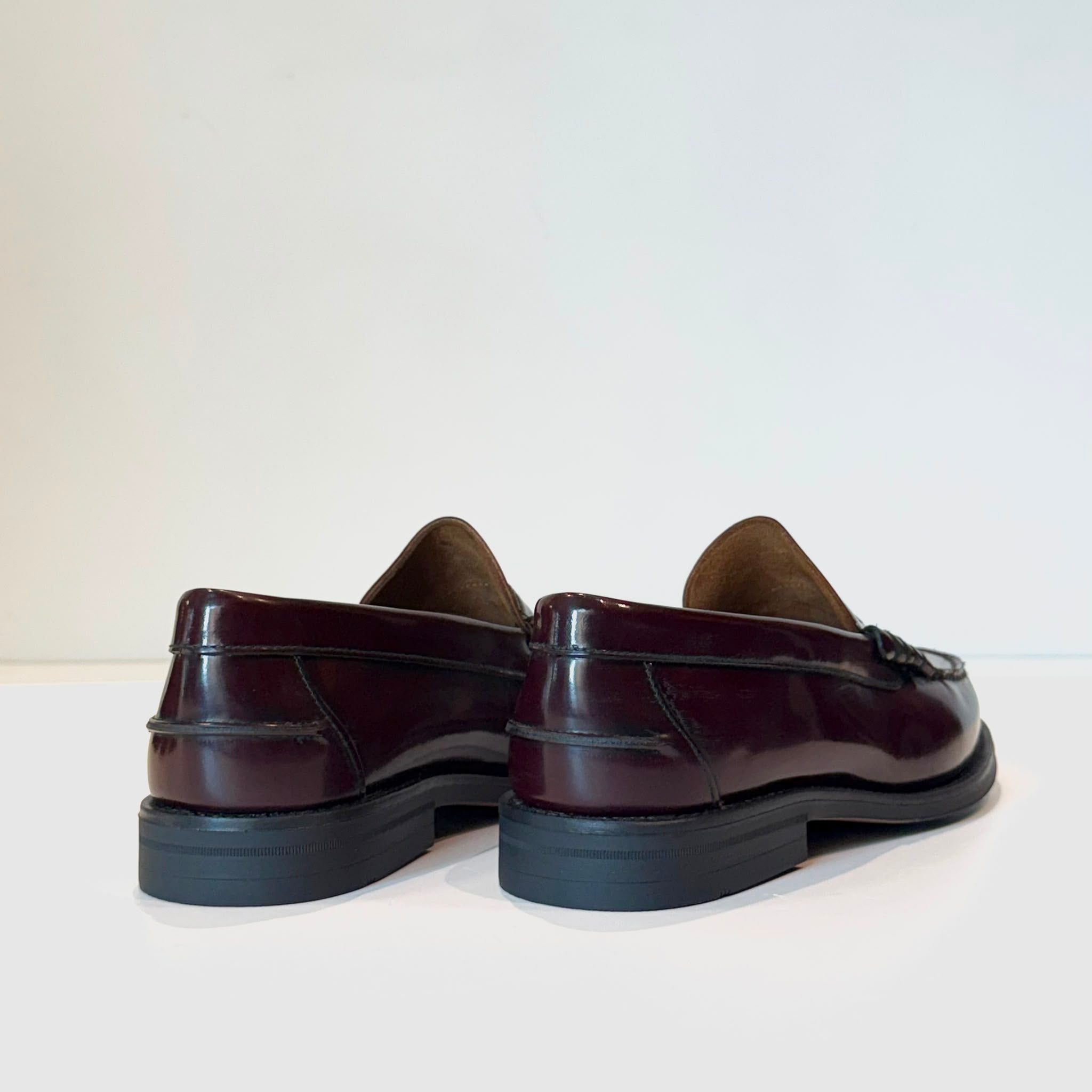 W6-Mocassino College Polished Burgundy Man