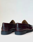 W6-Mocassino College Polished Burgundy Man