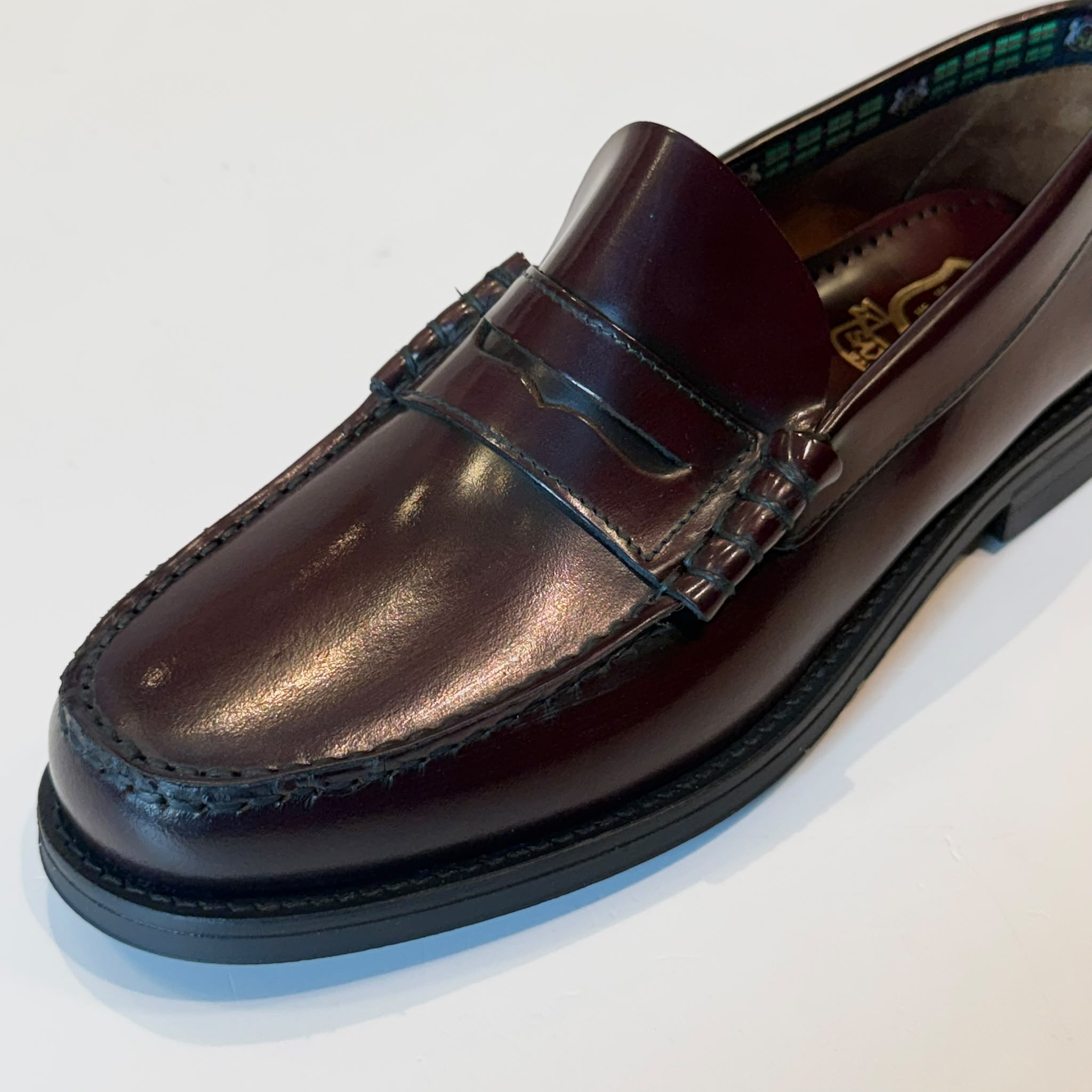 W6-Mocassino College Polished Burgundy Man
