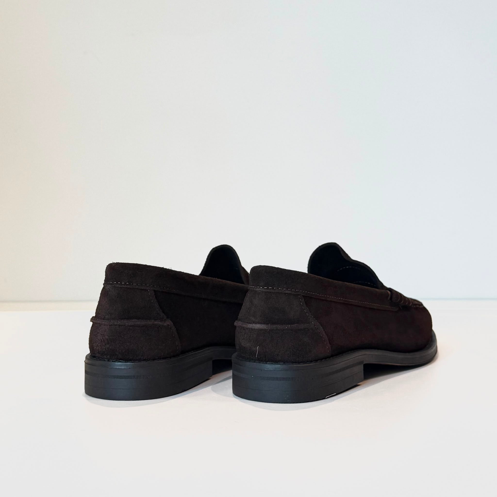 W6-Mocassino College Camoscio Dark Brown Man