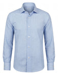 W6-UTHCUR Camicia Regular Microfantasia Azzurro Man