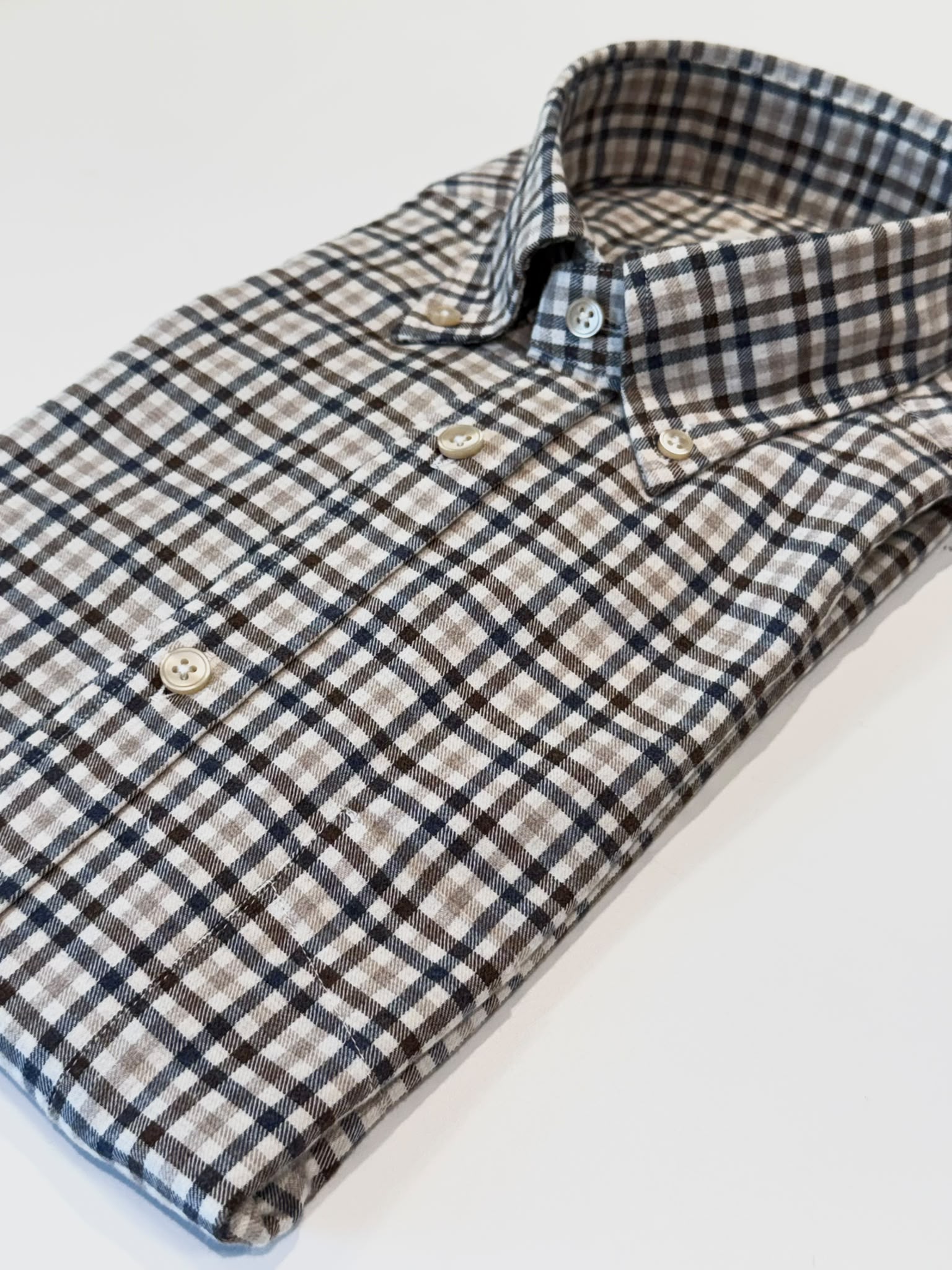 W6-RX4CLY Camicia Regular Quadri Beige Man