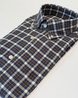 W6-RX4CLY Camicia Regular Quadri Blu Man