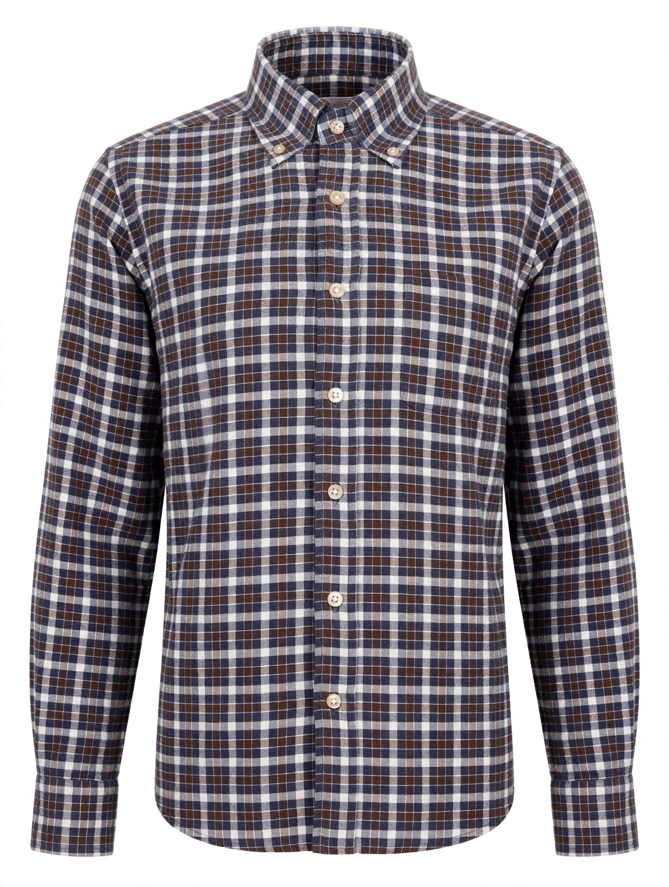 W6-RX4CLY Camicia Regular Quadri Blu Man