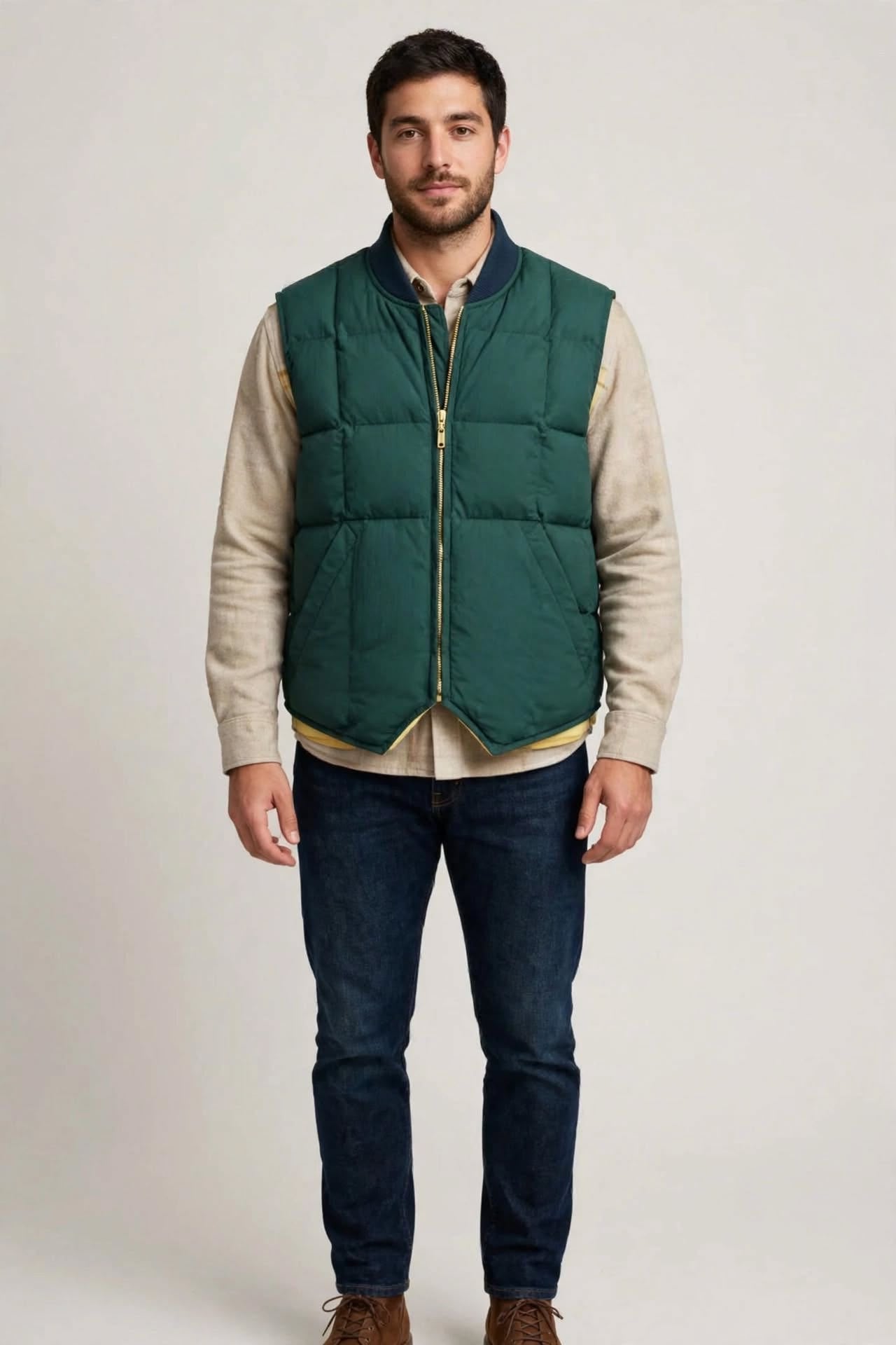 W6-SEATTLE Gilet Down Vest Forest Green Man