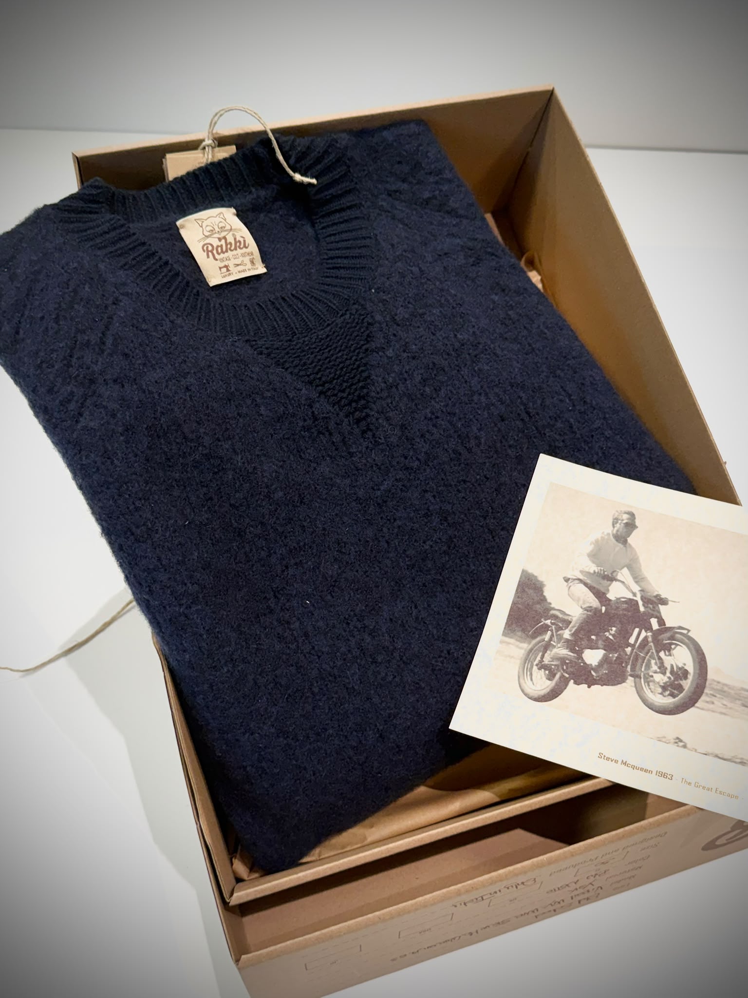 UW6-VIRGIL Maglia STEVE McQUEEN Girocollo Blu Notte Man