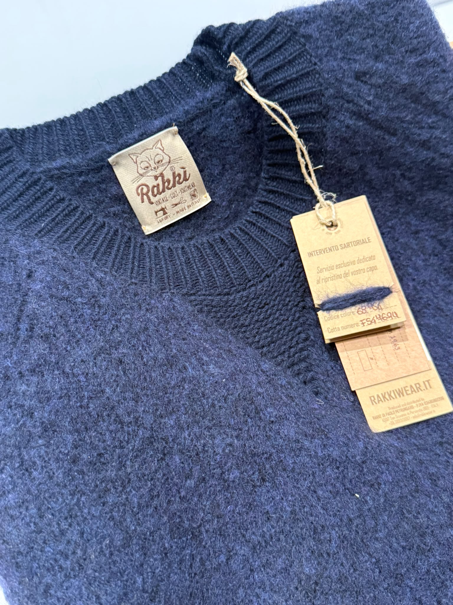 UW6-VIRGIL Maglia STEVE McQUEEN Girocollo Blu Notte Man