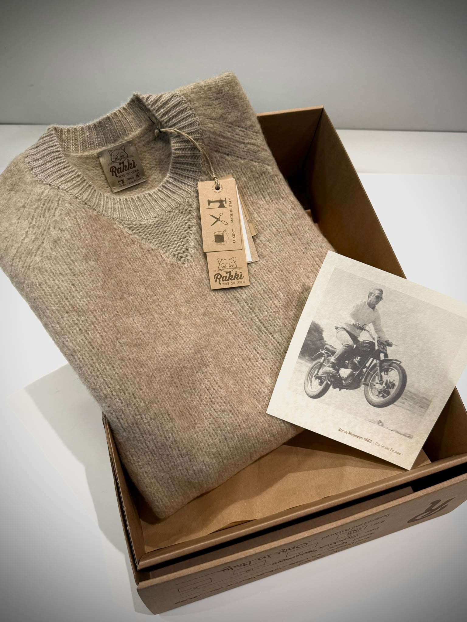 UW6-VIRGIL Maglia STEVE McQUEEN Girocollo Sabbia Man