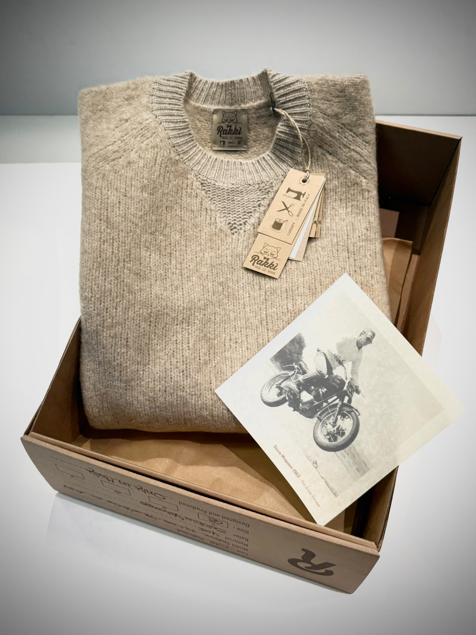 UW6-VIRGIL Maglia STEVE McQUEEN Girocollo Sabbia Man