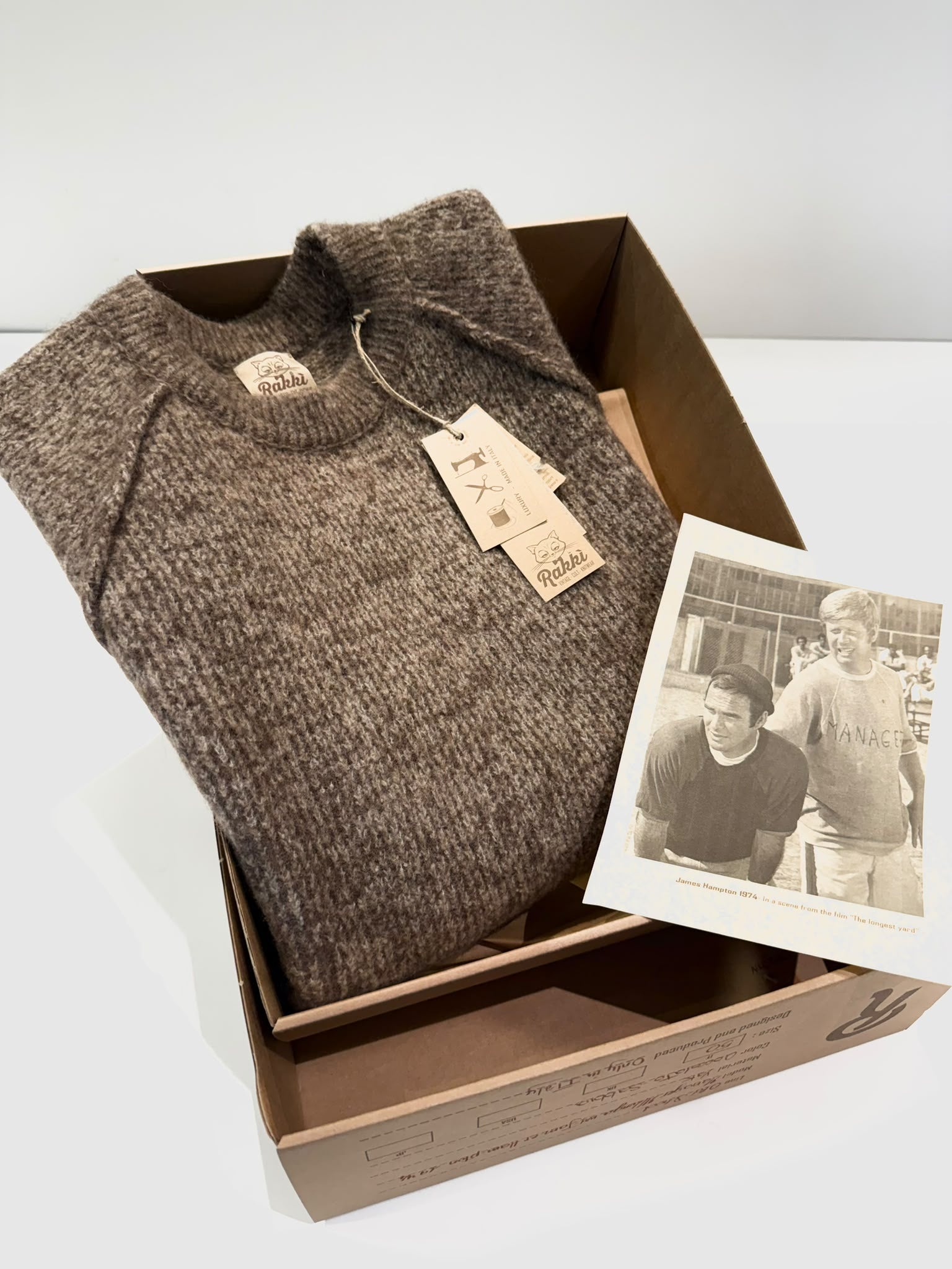 UW6-MANAGER Maglia JAMES HAMPTON Girocollo Cioccolato/Sabbia Man