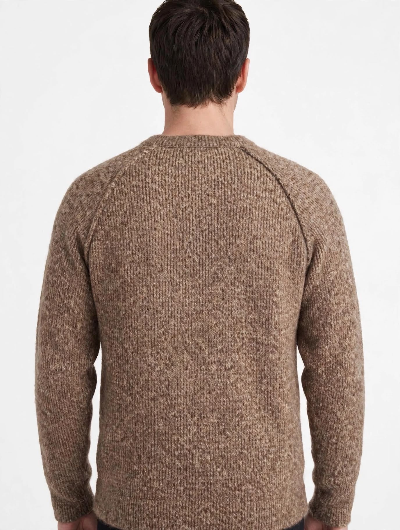 UW6-MANAGER Maglia JAMES HAMPTON Girocollo Cioccolato/Sabbia Man