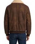 W6-0049 Giubbino Montone Suede Moro Man