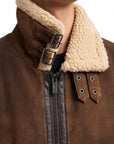 W6-0049 Giubbino Montone Suede Moro Man