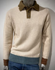 W6-ALLEN Polo Lana Color Block Var.1 Man