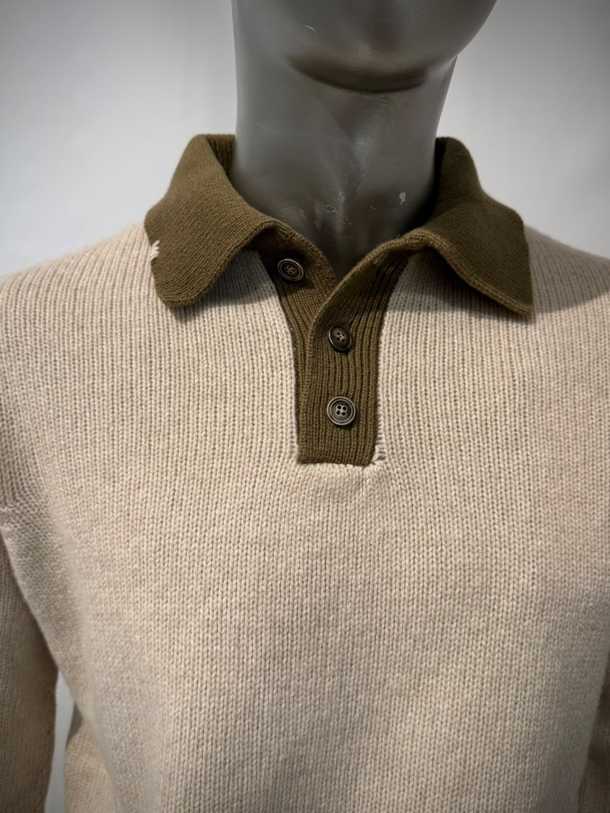 W6-ALLEN Polo Lana Color Block Var.1 Man