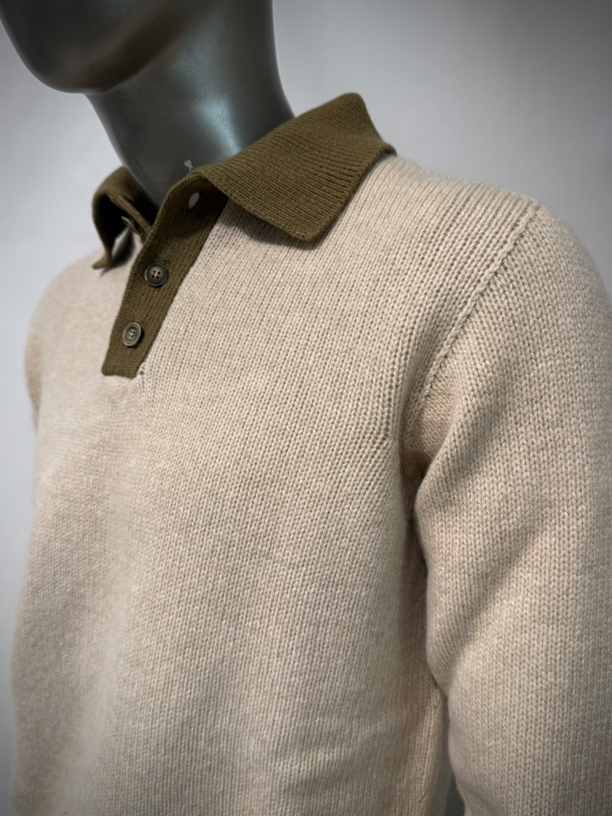 W6-ALLEN Polo Lana Color Block Var.1 Man