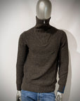 W6-TOMMY Maglia Lupetto Collo Zip Militare Man