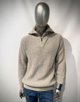 W6-TOMMY Maglia Lupetto Collo Zip Perla Man