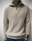 W6-TOMMY Maglia Lupetto Collo Zip Perla Man