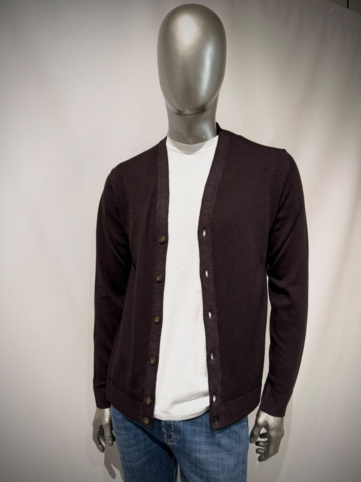W6-0006 Cardigan Rasato Moro33 Man