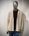 W6-0084 Cardigan Costa Inglese Panna100 Man