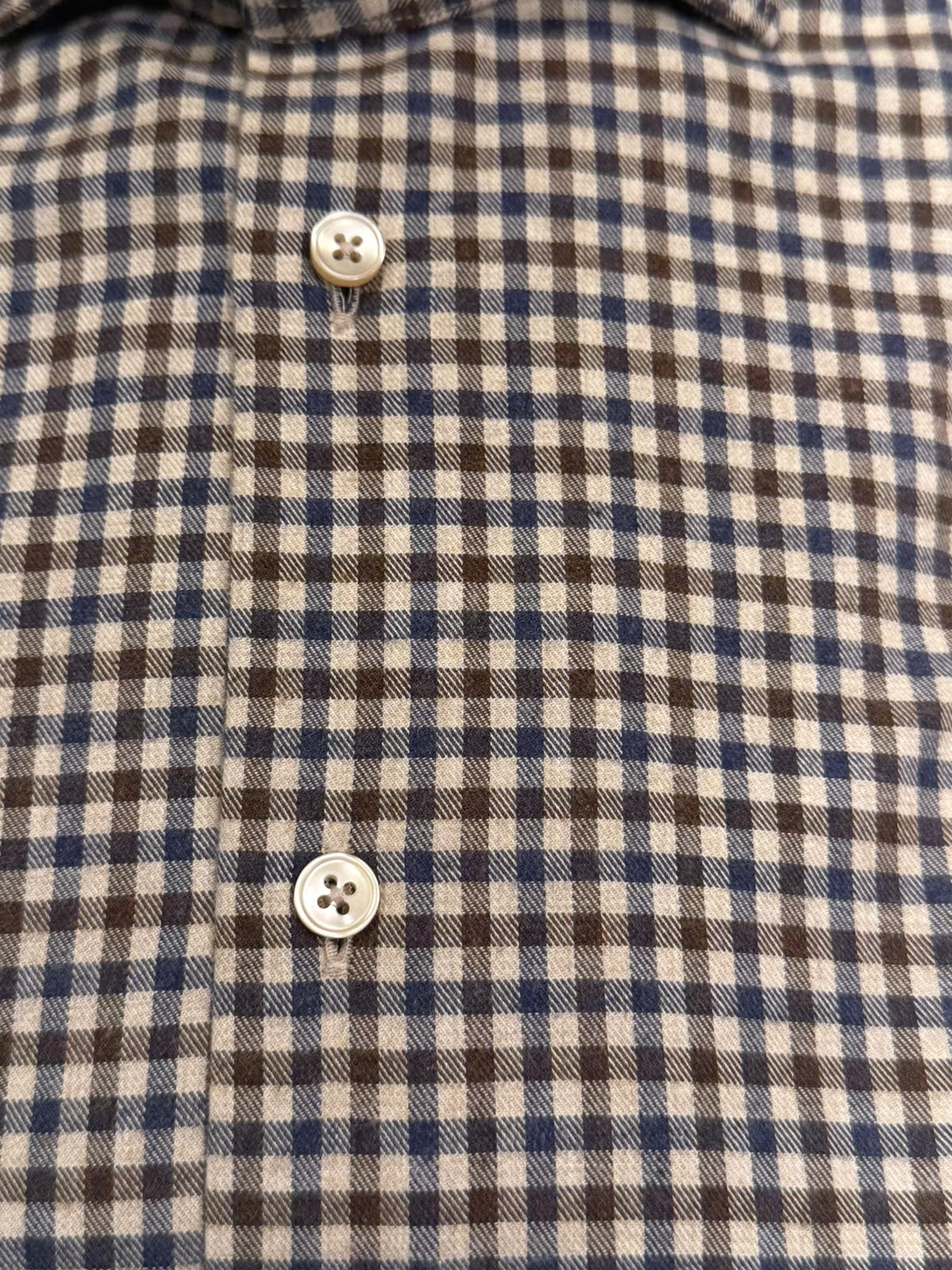 W6-T7GCUR Camicia Regular Quadri Blu/Marrone Man