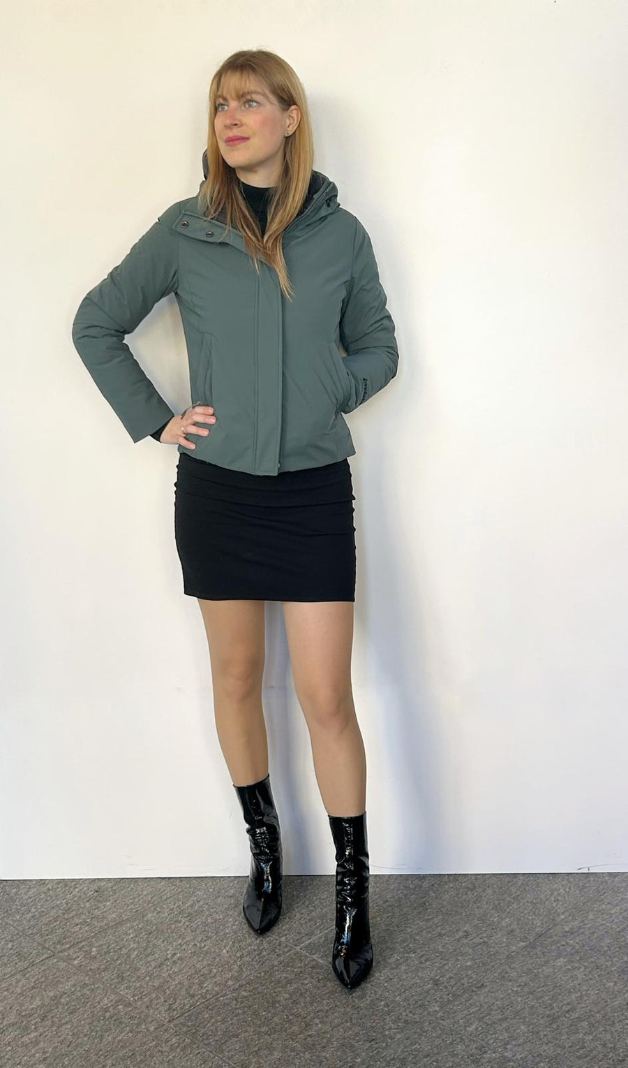 DW4-JW035 Jacket Short Scarabeo Green Woman