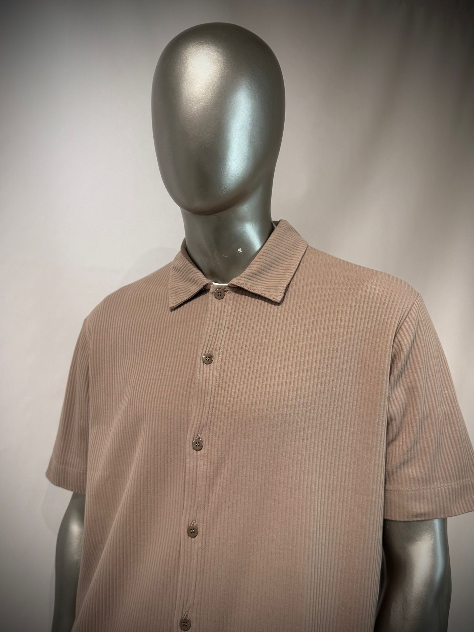 S6-4290 Camicia Manica Corta Costina Fango Man