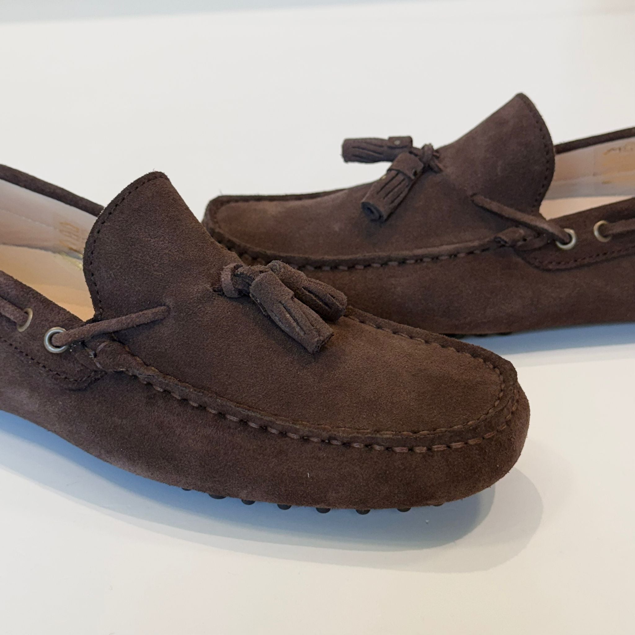 S6-4415/520 Mocassino Car-Shoes Suede Dark Brown Man