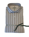 S6-1420 Camicia Rigata Beige Man