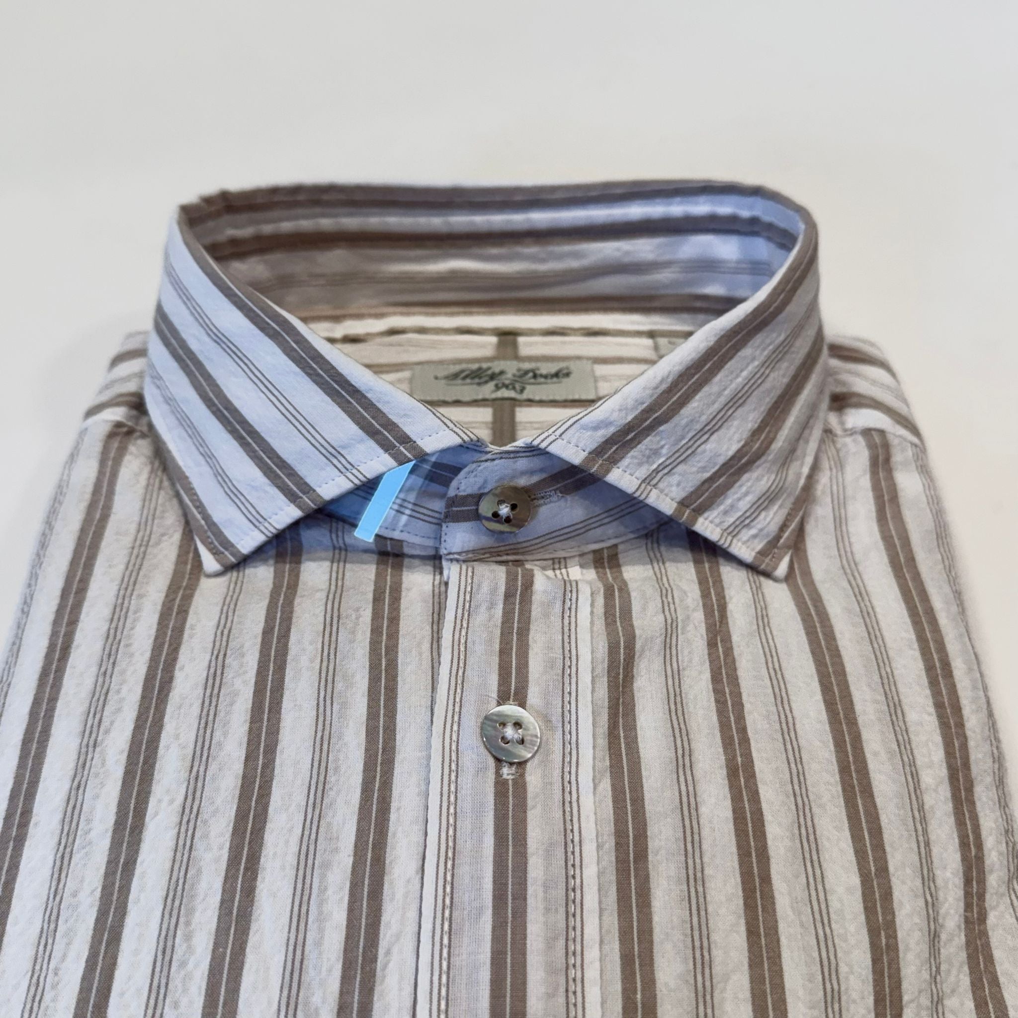 S6-1420 Camicia Rigata Beige Man