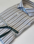 S6-1420 Camicia Rigata Beige Man