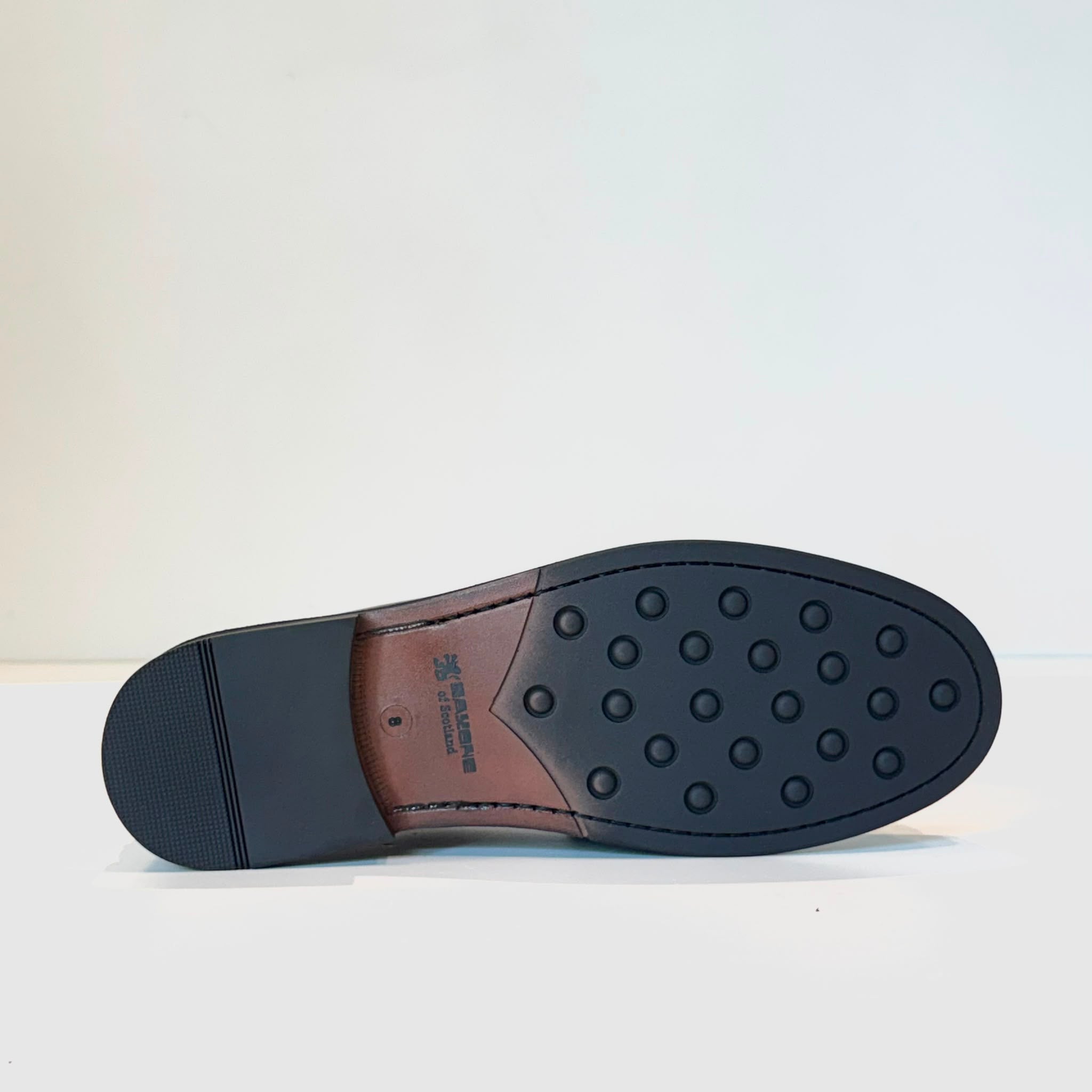 W6-Mocassino College Polished Black Man