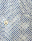 W6-UTHCUR Camicia Regular Microfantasia Azzurro Man