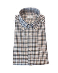 W6-RX4CLY Camicia Regular Quadri Beige/Marrone Man