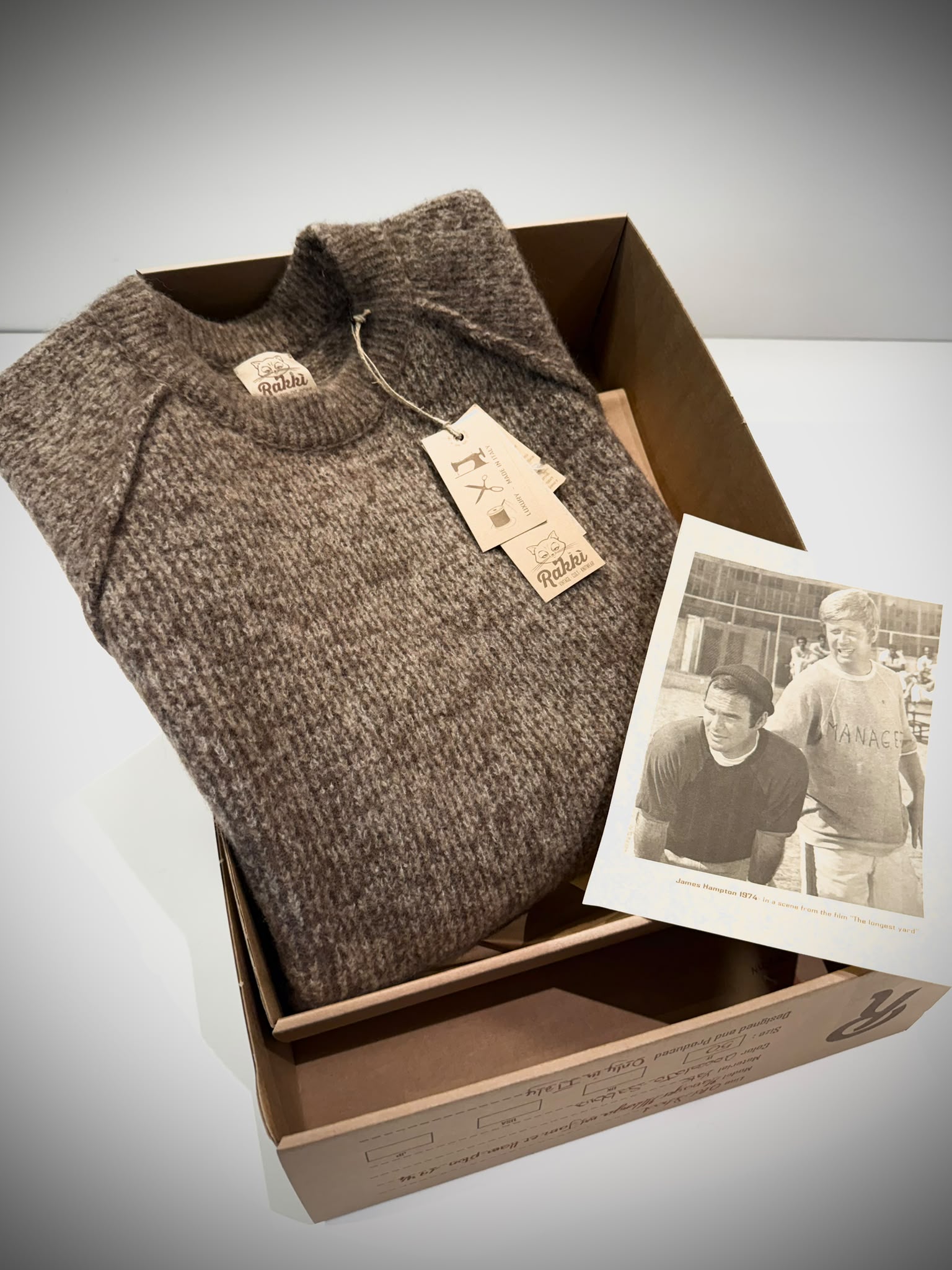 UW6-MANAGER Maglia JAMES HAMPTON Girocollo Cioccolato/Sabbia Man