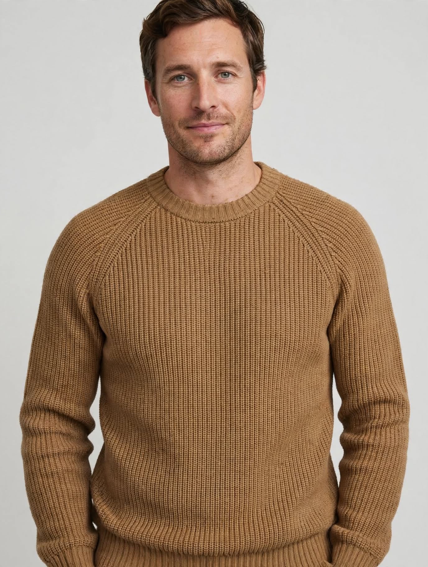 UW6-REBEL Maglia JAMES DEAN Gircollo Cammello Man