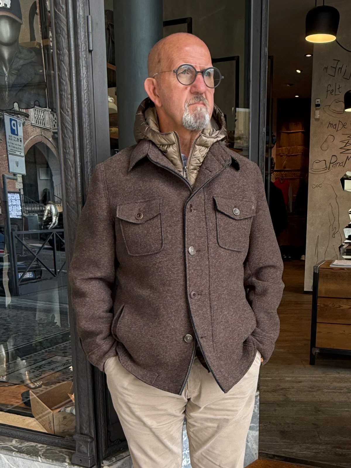 W6-PERCY449 Overshirt Cioccolato Man