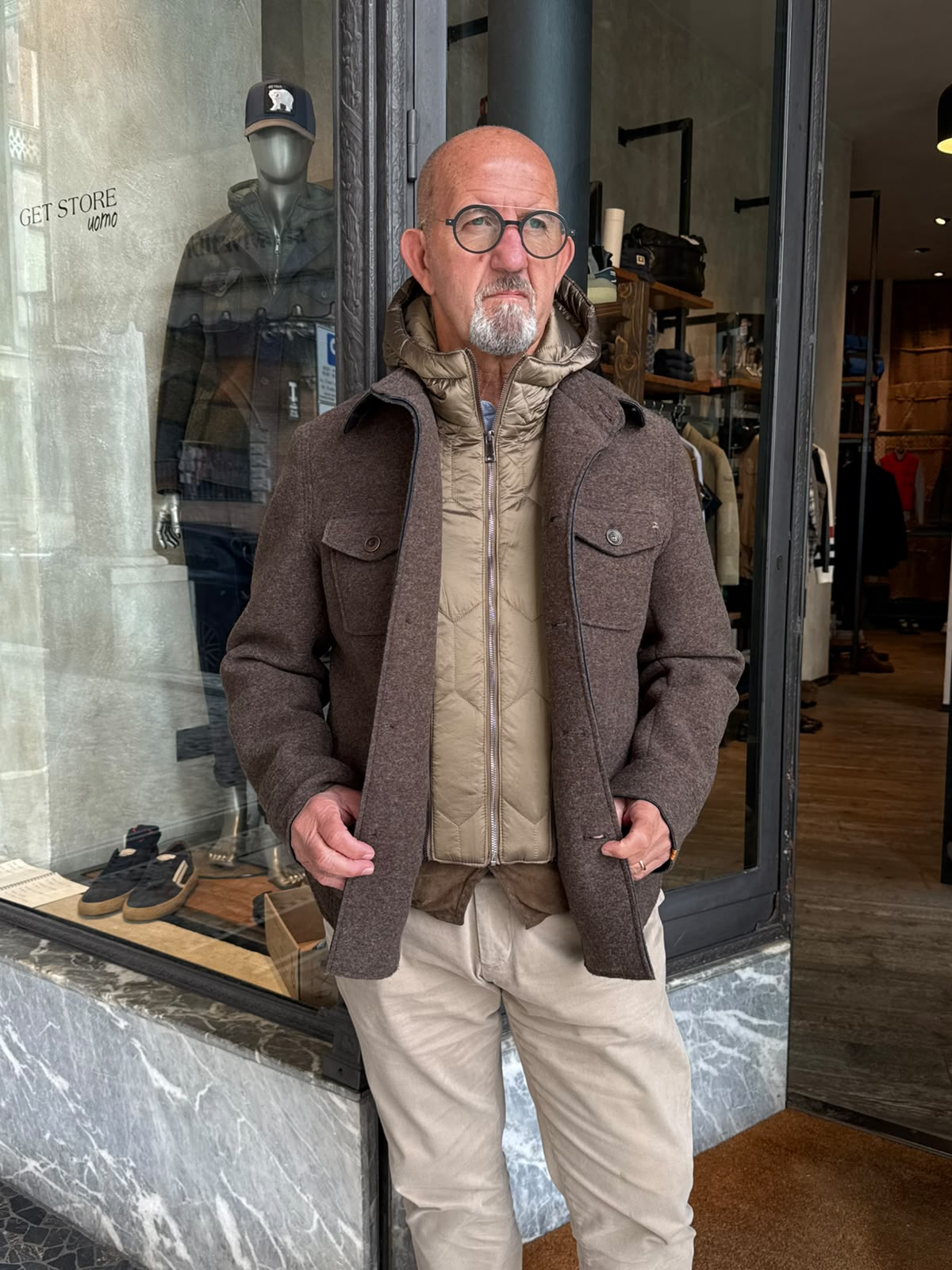 W6-PERCY449 Overshirt Cioccolato Man