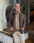 W6-PERCY449 Overshirt Cioccolato Man