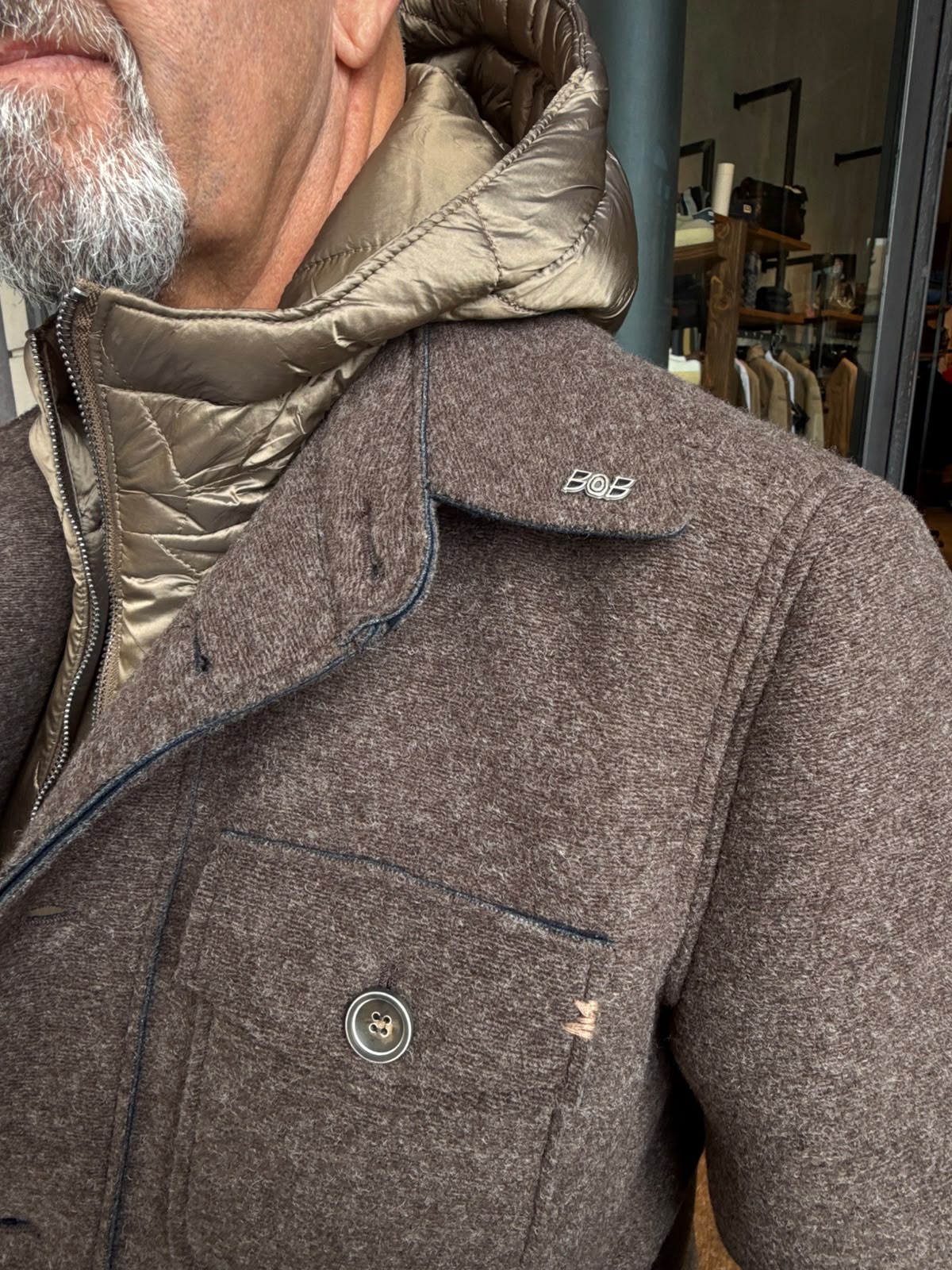 W6-PERCY449 Overshirt Cioccolato Man